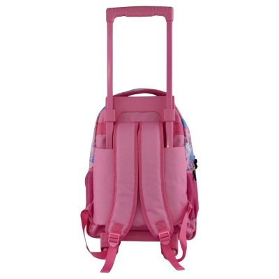 mochila de carrinho rosa vista traseira