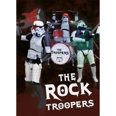 Puzzle com Stormtroopers da Star Wars a tocar música e texto THE ROCK TROOPERS