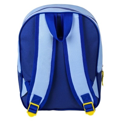 Mochila pequena azul escura e azul clara com alças acolchoadas