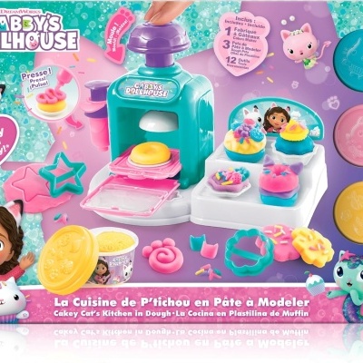 Brinquedo de cozinha com forno e acessórios de modelar massa colorida