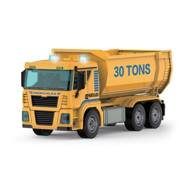 Camião amarelo de carga pesada com texto 30 TONS na lateral