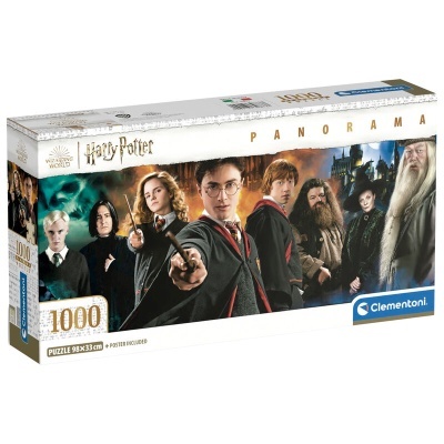 Caixa de puzzle panorâmico Harry Potter com 1000 peças