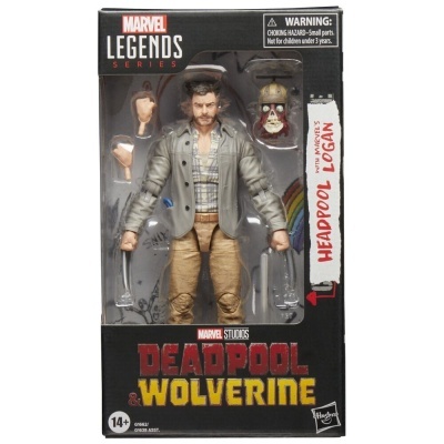 Figura de ação Marvel Legends Deadpool & Wolverine Logan em embalagem preta