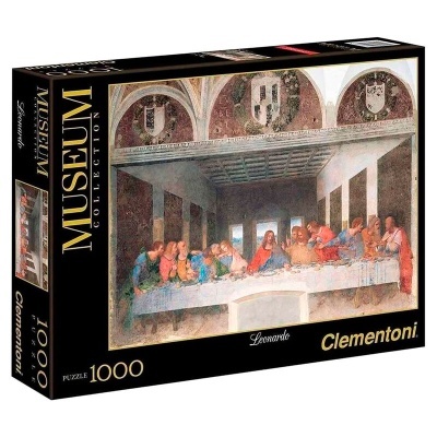 Caixa de puzzle Clementoni 1000 peças com imagem 'A Última Ceia' de Leonardo da Vinci.