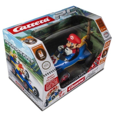 Carrera RC carro de brinquedo Mario Kart azul com figura de Mario