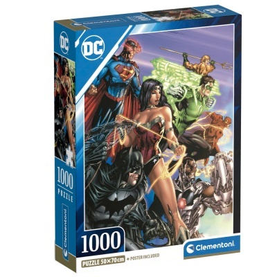 Quebra-cabeças 1000 peças dos super-heróis da DC Comics Clememtoni