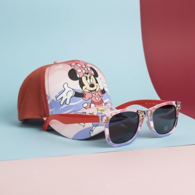 Boné com estampa da Minnie e óculos de sol com armação estampada da Minnie