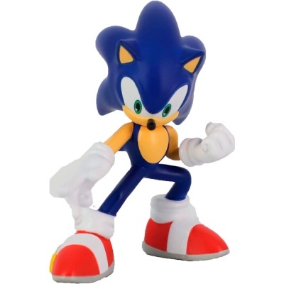 Figura de ação do Sonic em plástico colorido