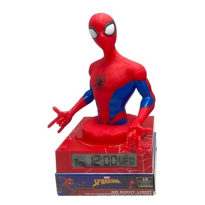 Figura busto Homem-Aranha com base de luz noturna digital