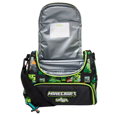 Mochila térmica Minecraft com alça e compartimentos isolados