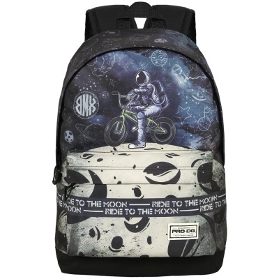 Mochila com desenho de astronauta e tema espacial