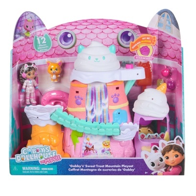 Conjunto de brinquedo Gabby's Sweet Treat Mountain Playset em caixa colorida