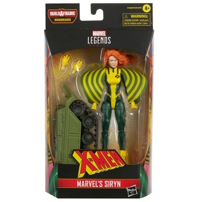 Figura de ação Marvel's Siryn em embalagem com acessório e mãos sobressalentes