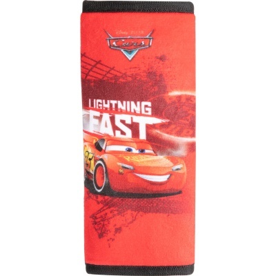 Estojo vermelho com personagem do filme Cars e texto Lightning Fast
