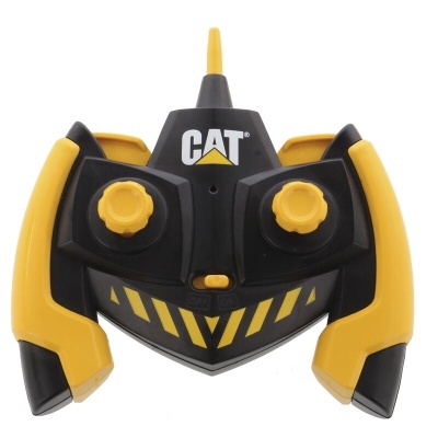 Comando remoto CAT preto e amarelo com botões amarelos