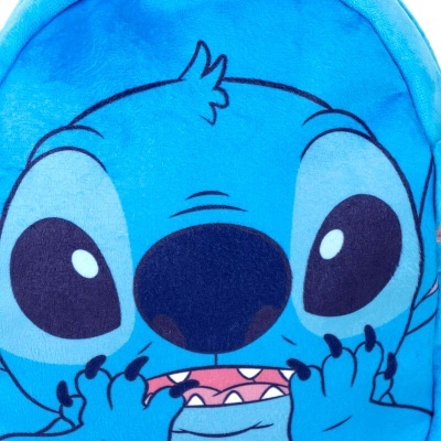 Mochila azul com estampa do personagem Stitch do filme Lilo & Stitch