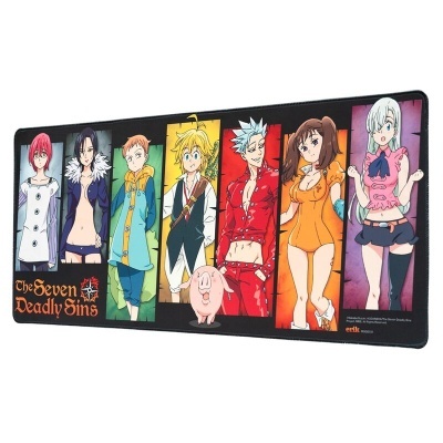 Tapete para rato com personagens do anime The Seven Deadly Sins em cores vivas
