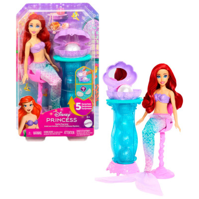 Boneca Ariel da Disney Princesa com penteadeira em forma de concha