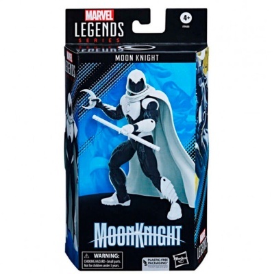 Figura de ação Marvel Legends Moon Knight em caixa preta e azul
