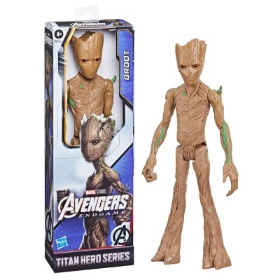 Figura de ação do Groot em embalagem da série Avengers Endgame