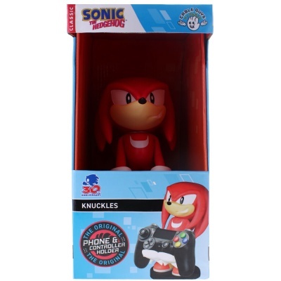 Figura Knuckles Sonic the Hedgehog em embalagem azul a vermelho