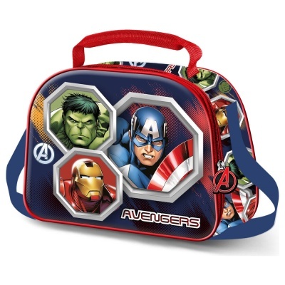 Mala infantil Avengers com personagens Hulk, Capitão América e Homem de Ferro