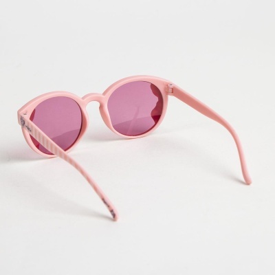 Óculos de sol cor-de-rosa com lentes redondas cor-de-rosa