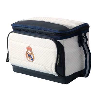 Bolsa térmica branca e azul com logótipo Real Madrid e alça ajustável