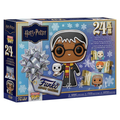 Calendário do advento Funko Pocket Pop! Harry Potter com 24 peças e laço prateado