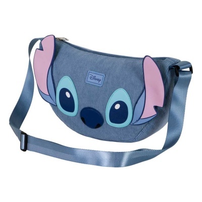 Bolsa tiracolo azul com motivo do personagem Stitch da Disney e orelhas aplicadas