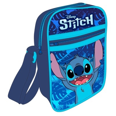Mochila azul com personagem Stitch da Disney e texto 'Disney Stitch'