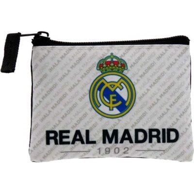Bolsa pequena branca com logótipo do Real Madrid e texto 'REAL MADRID 1902'.