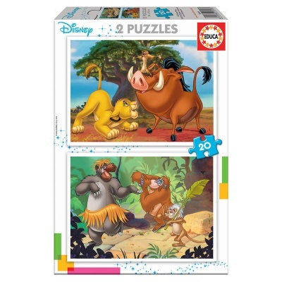 Caixa de puzzle EDUCA Disney com personagens do Rei Leão