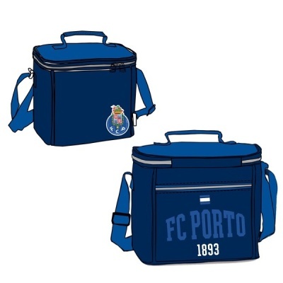 Bolsa térmica azul escura com brasão do FC Porto e inscrição FC PORTO 1893