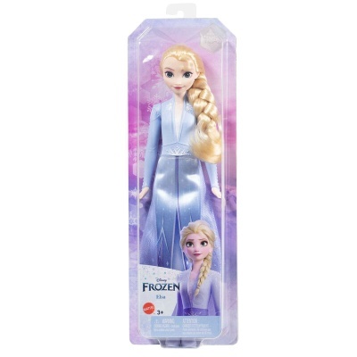 Boneca Elsa Disney Frozen com vestido azul em embalagem transparente