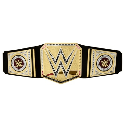 Cinto de campeã WWE dourado com correia preta