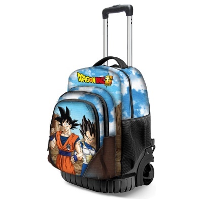 Mala de viagem infantil Dragon Ball Super com rodinhas e puxador telescópico