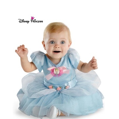Bebé com vestido azul claro Disney Princesa
