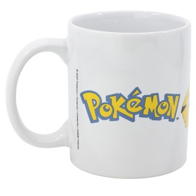 Caneca branca com alça e estampa Pokémon com Pikachu