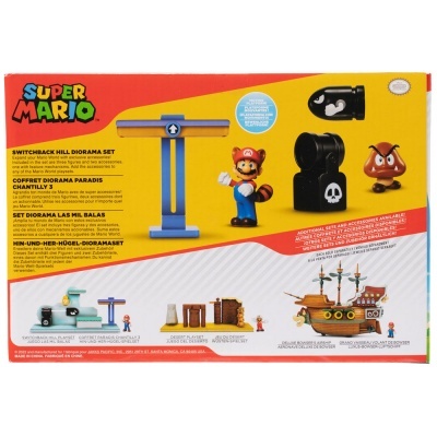 Embalagem de brinquedo Super Mario com figuras e acessórios coloridos