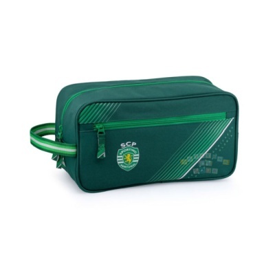 Necessaire verde escuro com símbolo do Sporting Clube de Portugal