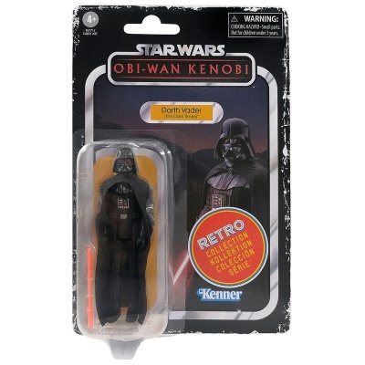 Figura de ação Star Wars Darth Vader em embalagem retro
