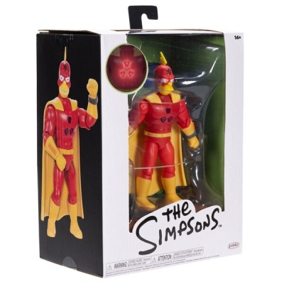 Figura de ação do Radioactive Man dos Simpsons em caixa