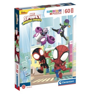 Caixa de puzzle Clementoni Marvel Spidey Amazing Friends com 60 peças