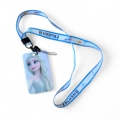 Cartão de identificação com banda azul do filme Frozen II