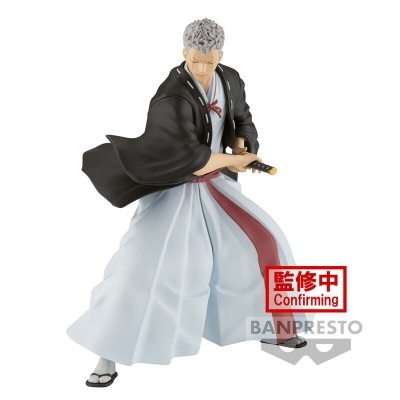 Figura colecionável personagem com quimono e katana