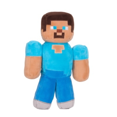 Pelúcia do personagem Steve de Minecraft colorida