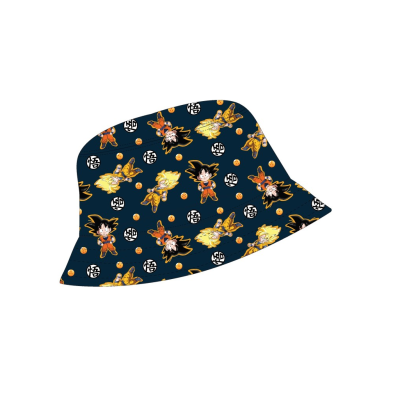 Chapéu pescador com padrão Dragon Ball azul escuro