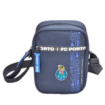 Mala pequena azul escuro FC Porto com zíper e alça ajustável