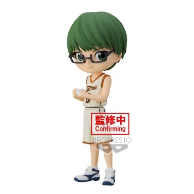 Figura colecionável de personagem com roupa de basquetebol e cabelo verde